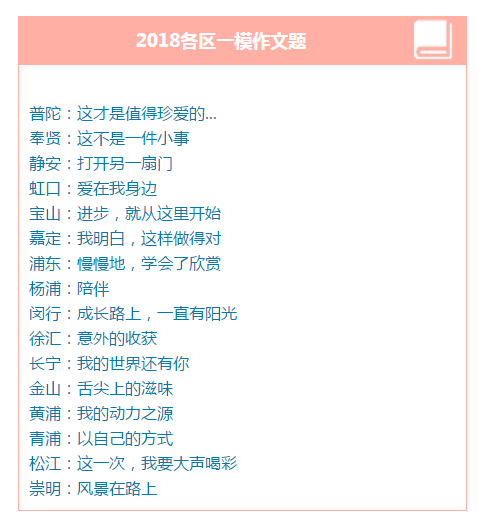 2018年上海各区初三一?？甲魑奶饣阕?浦东最难