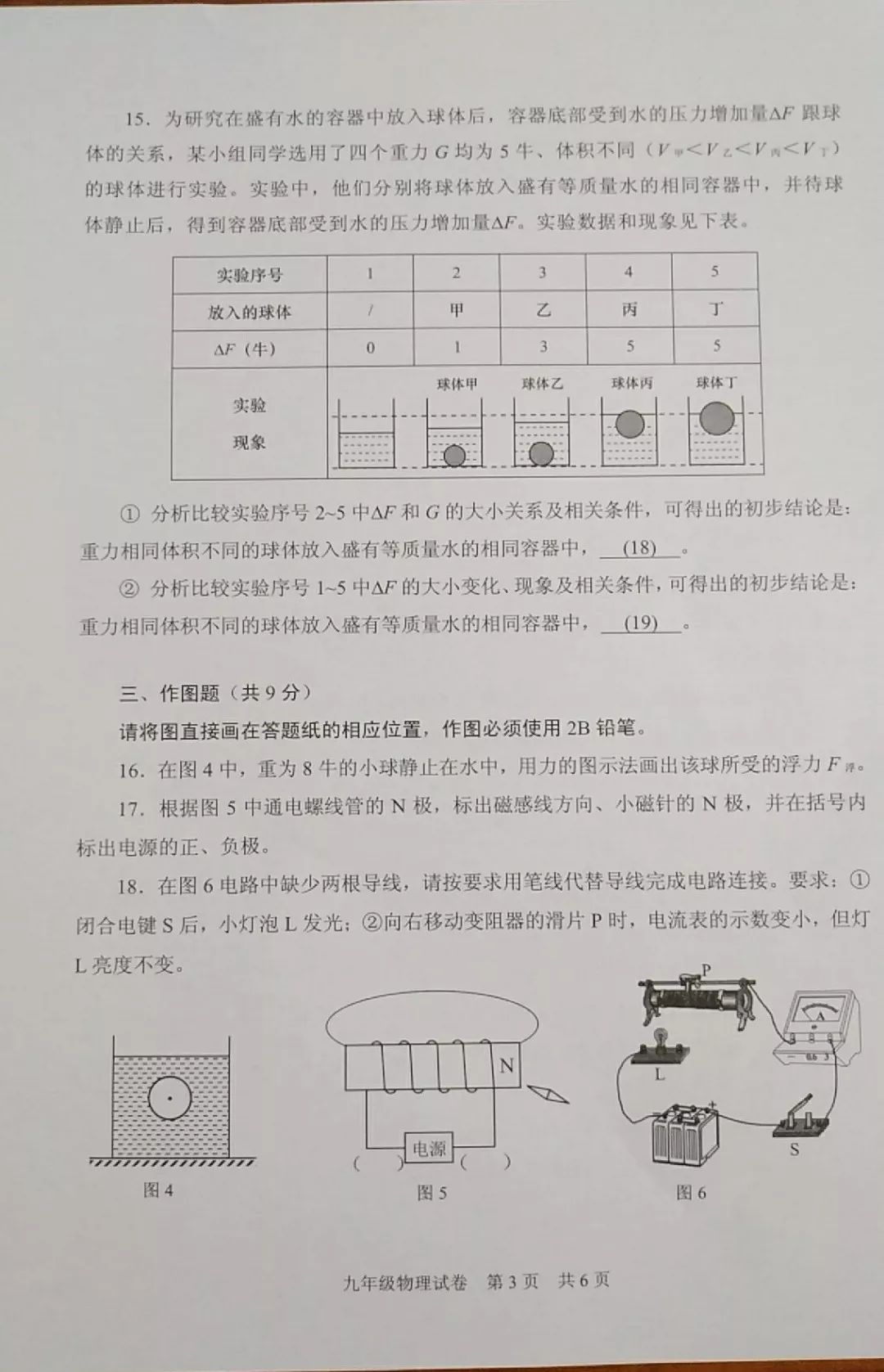2019届初三静安一模物理卷解析
