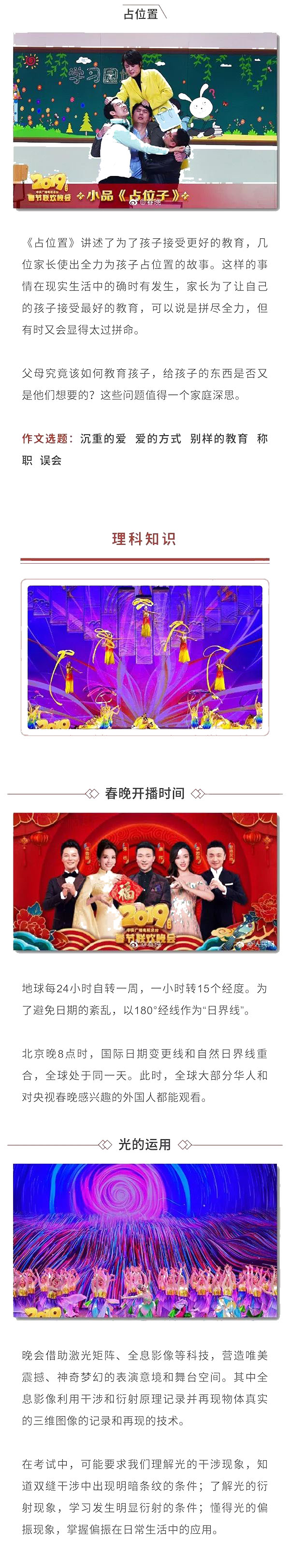 新年第一课！2019春晚中蕴含了哪些的“潜在”的中高考考点！